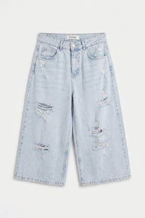 Kadın Ice 12s6-3 Süper Baggy Fit Bermuda Denim Jort