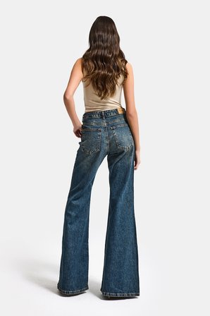 Kadın Tint Kot Rengi 2w5-8 MRY Flare Fit Komfort Kumaş İç Boy 83cm Denim Jean