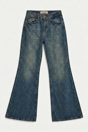 Kadın Tint Kot Rengi 2w5-8 MRY Flare Fit Komfort Kumaş İç Boy 83cm Denim Jean