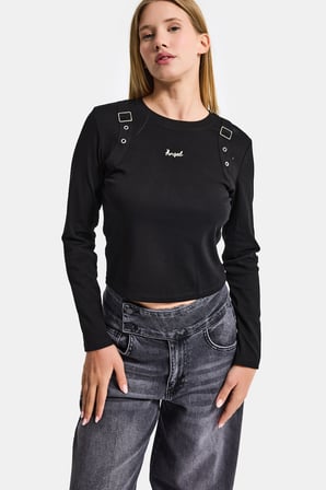 Kadın Siyah w5 Aksesuar Detaylı Özel Tasarım Body