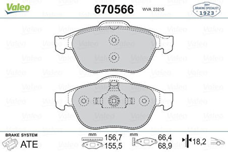 ÖN FREN BALATASI RENAULT LAGUNA 2 2001-2005 LAGUNA 3 2007-2015 MEGANE 2 2002 7701206598 7701208183 7701209808