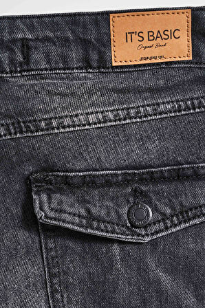 Kadın Koyu Füme Renk 2w5-1 Midrise Flare Fit Esnek Kumaş İç Boy 83cm Denim Jean