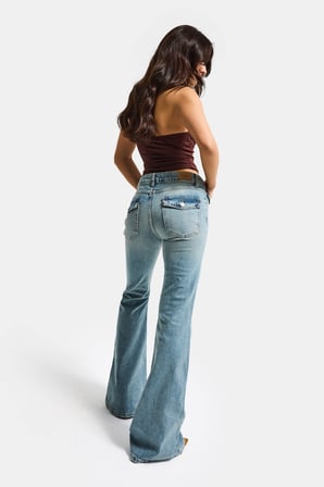 Kadın A.Tint 4s6-32 SLN05 Mid Rise Flare Fit Orta Bel Esnek Kumaş Dnim Jean