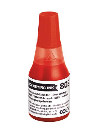 COLOP 802 25ML ÇABUK KURUYAN MÜREKKEP KIRMIZI