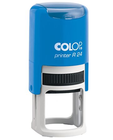 COLOP R24 YUVARLAK MAVİ KASA SİYAH KEÇE - 24MM