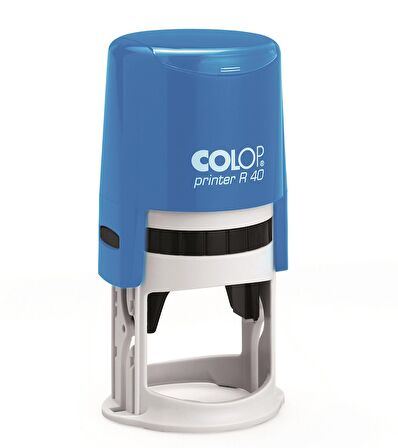 COLOP R40 YUVARLAK MAVİ KASA SİYAH KEÇE - 40MM