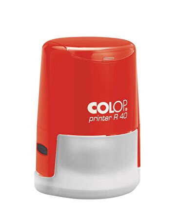 COLOP R40 YUVARLAK KIRMIZI KASA SİYAH KEÇE - 40MM