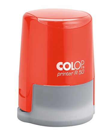 COLOP R50 YUVARLAK KIRMIZI KASA SİYAH KEÇE - 50MM