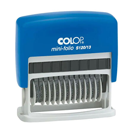 COLOP S120/13 NUMARATÖR  KAŞE(TR) MAVİ KASA MAVİ KEÇE - 4X42MM
