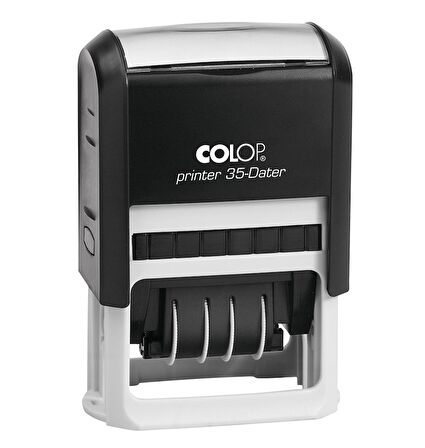 COLOP PRINTER 35 TARİH KAŞE(TR) SİYAH KASA MAVİ/KIRMIZI KEÇE - 30X50M