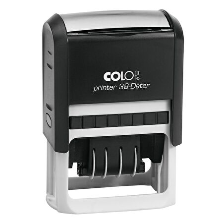 COLOP PRINTER 38 TARİH KAŞE(TR) SİYAH KASA MAVİ/KIRMIZI KEÇE - 33X56MM