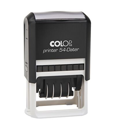 COLOP PRINTER 54 OTO.TARİH KAŞE SİYAH KASA MAVİ/KIRMIZI KEÇE TÜRKÇE