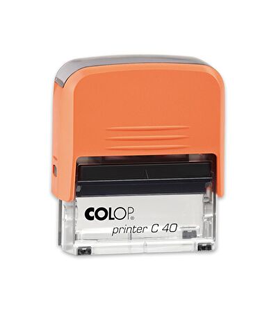 COLOP PRINTER C40 TURUNCU KASA SİYAH KEÇE - 23X59MM