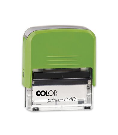 COLOP PRINTER C40 YEŞİL KASA SİYAH KEÇE - 23X59MM