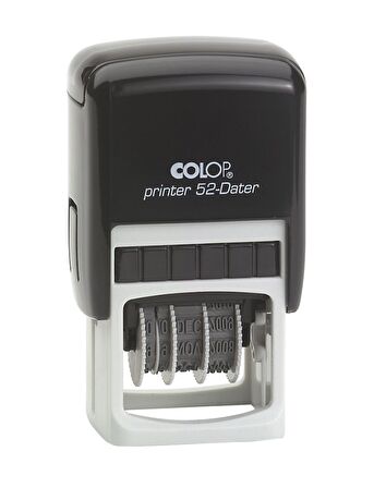 COLOP PRINTER 52 TARİH KAŞE(TR) SİYAH KASA MAVİ KEÇE - 20X30MM