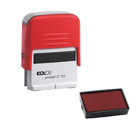 COLOP PRINTER C10 KIRMIZI KASA KIRMIZI KEÇE - 10X27MM