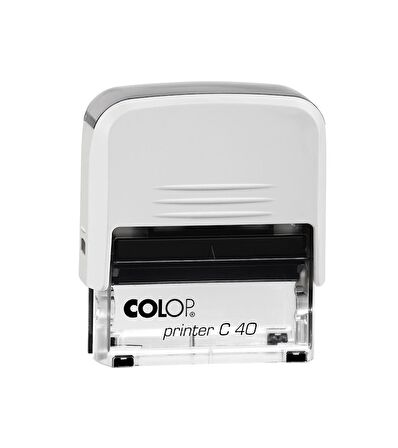 COLOP PRINTER C40 BEYAZ KASA MAVİ KEÇE - 23X59MM