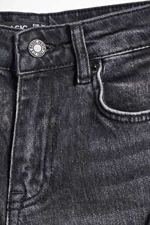 Kadın Füme Renk 2w5-1 Midrise Flare Fit İç Boy 83cm Esnek Kumaş Denim Jean