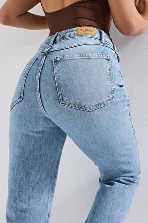 Kadın Ice Kot Rengi 4s6-3 Flare Fit Viskon Elastan Kumaş Denim Jean