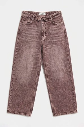 Kadın Koyu Kot 4s6-157 Straight Fit Kemer Detaylı Özel Tasarım Denim Jean