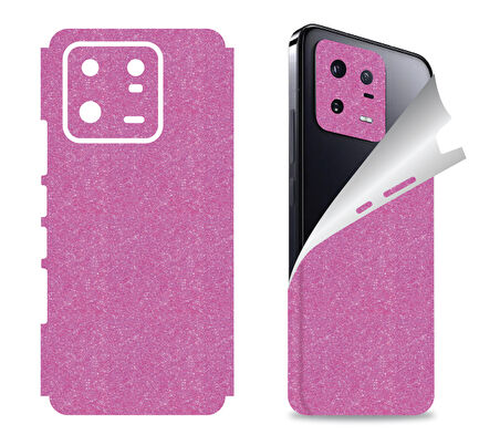 Xiaomi Mi 13 Lite için uyumlu 360 full arka ve yan kaplama koruma sticker SİMLİ PEMBE