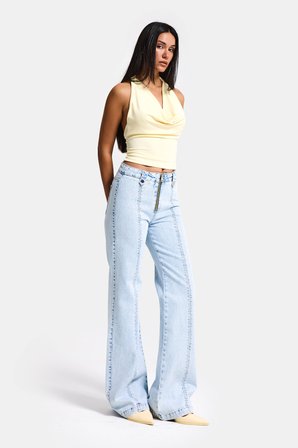 Kadın Ice 3s6-3 Flare Fit Komfort Kumaş Fermuar Detaylı Tasarım Denim Jean