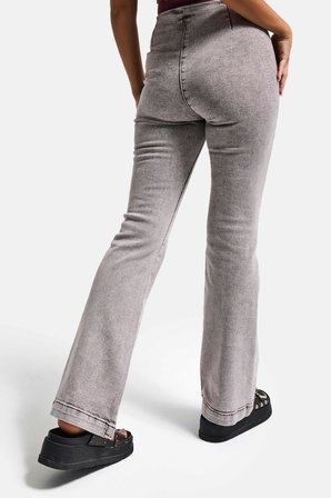 Kadın Gri 3s6-158 Flare Fit Esnek Kumaş Denim Jean