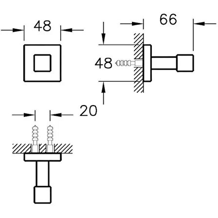 VitrA Q-line A44998 Tekli Askı Krom