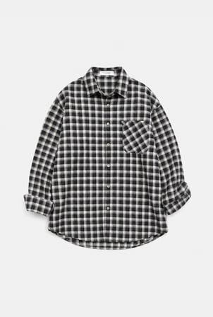 Kadın Ekose w6-67 Oversize Gömlek