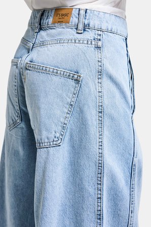 Kadın Ice 4s6-3 Barrel Yüksek Bel Fit Süper Bol Kesim Kemer Detaylı Tasarım Denim Jean