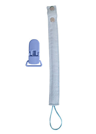 Pamuk Müslin Bebek Emzik Askısı - 1 Plastik Klips, Kolay Açılır Emzik Tutacağı / Zinciri | 2x25 cm
