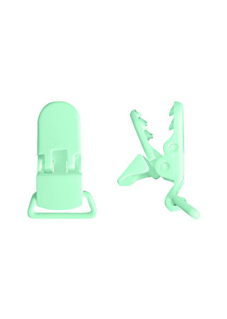 Pamuk Müslin Bebek Emzik Askısı - 1 Plastik Klips, Kolay Açılır Emzik Tutacağı / Zinciri | 2x25 cm