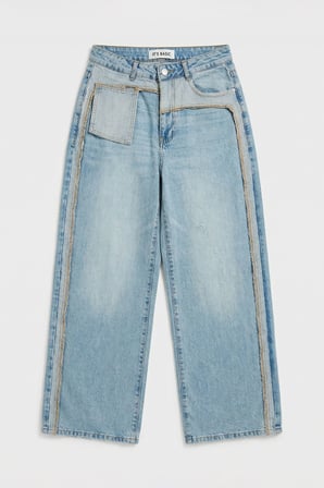Kadın T.Kot Rengi 12s6-32 Süper Baggy Fit Özel Tasarım Denim Jean