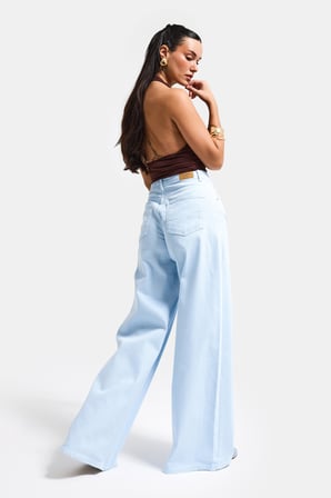 Kadın Bebe Mavisi 6s6-103  palazzo Fit Elastan Kumaş Denim Jean