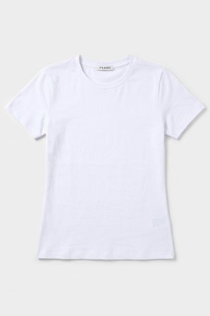 Kadın Beyaz s6-2 Bisiklet Yaka %100 Organik Pamuk Esnek Kumaş T-Shirt