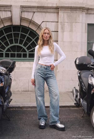 Kadın Kot Renk 4s6-32 Straight Fit Yüksek Bel Denim Jean