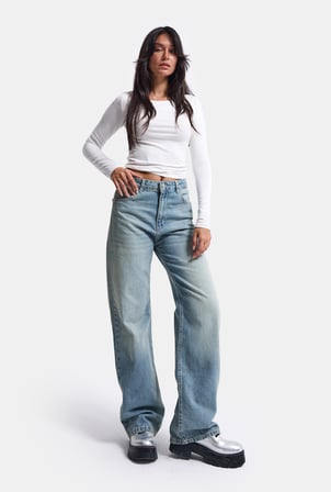 Kadın Kot Renk 4s6-32 Straight Fit Yüksek Bel Denim Jean