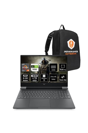 Victus 15 Ryzen AI 5-340 8GB 4TB SSD RTX5050/8GB 15.6" FHD 144Hz W11H Gaming Laptop & Çanta