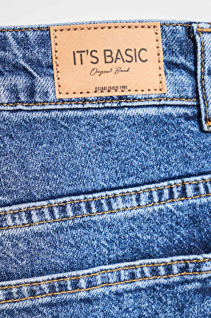 Kadın Koyu Mavi Renk 2w5-5 Flare Fit Komfort Kumaş İç Boy 83cm Denim Jean