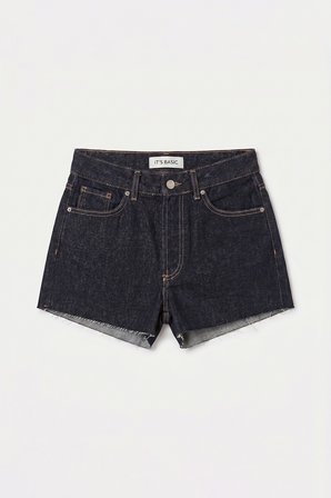 Kadın İndigo Selvedge 7s6-50 Mini Denim Sort