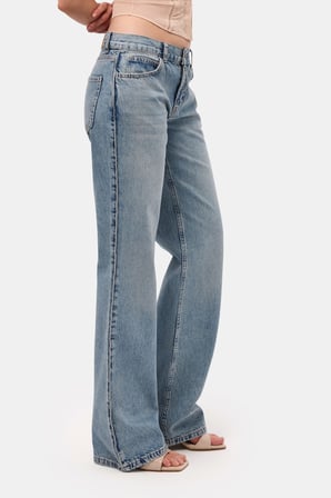 Kadın Kot Renk 4s6-32 Bootcut Fit Orta Bel Denim Jean