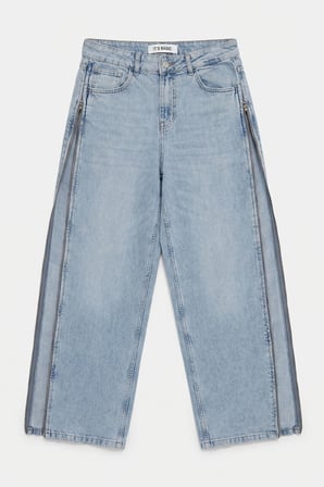 Kadın Kot Rengi 4s6-3 Low Rise Barrel Fit Özel Tasarım Denim Jean