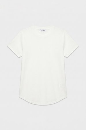 Kadın Beyaz s6-2 Oversize Bisiklet Yaka T-Shirt