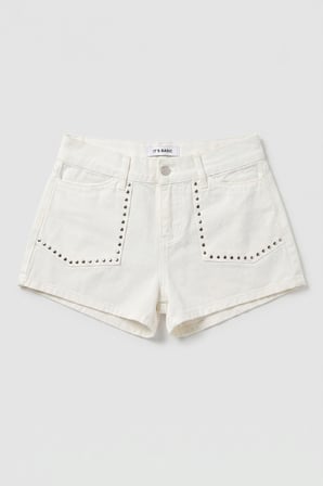 Kadın Kırık Beyaz T-7s6-101 Mini Drop Detaylı Tasarım Denim Jean