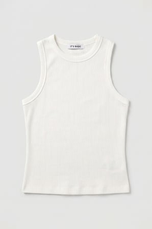 Kadın Ekru s6-101 Sıfır Kol Esnek Kumaş Crop Top
