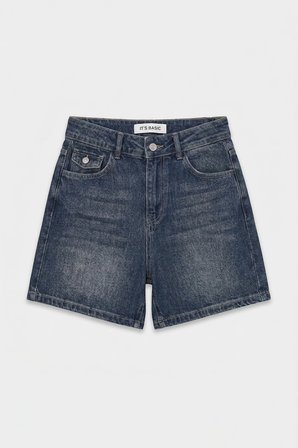 Kadın Tint 2s6-8 Relax Fit Midi Boy Esnek Kumaş Denim Şort