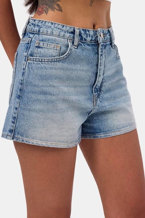 Kadın Mavi 4s6-32 Mom Mini Fit Denim Şort