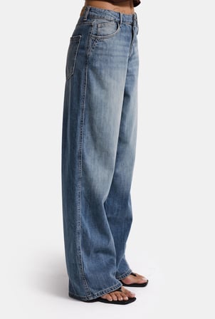 Kadın T.Kot Rengi 4w6-31 Low Rise Straight Fit Denim Jean