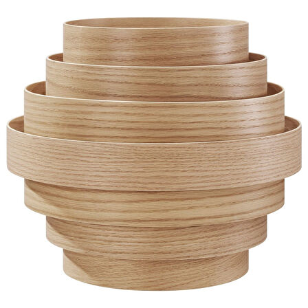 Sarkıt lamba abajur başlığı, ağartılmış meşe kaplama, 40 cm