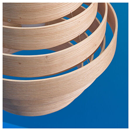 Sarkıt lamba abajur başlığı, ağartılmış meşe kaplama, 40 cm